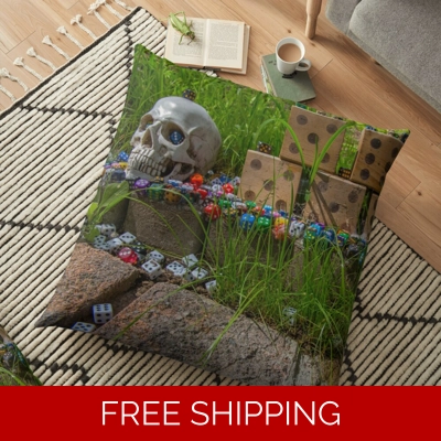 Floor Pillow Case Roll the Bones Monument